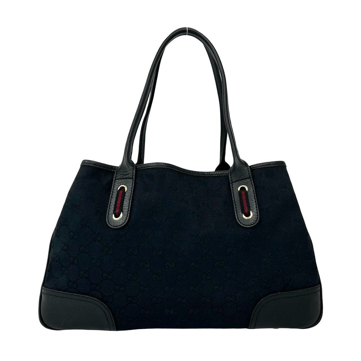 Gucci Sherry Line GG Canvas Pattern Leather Tote Bag Black — view 3