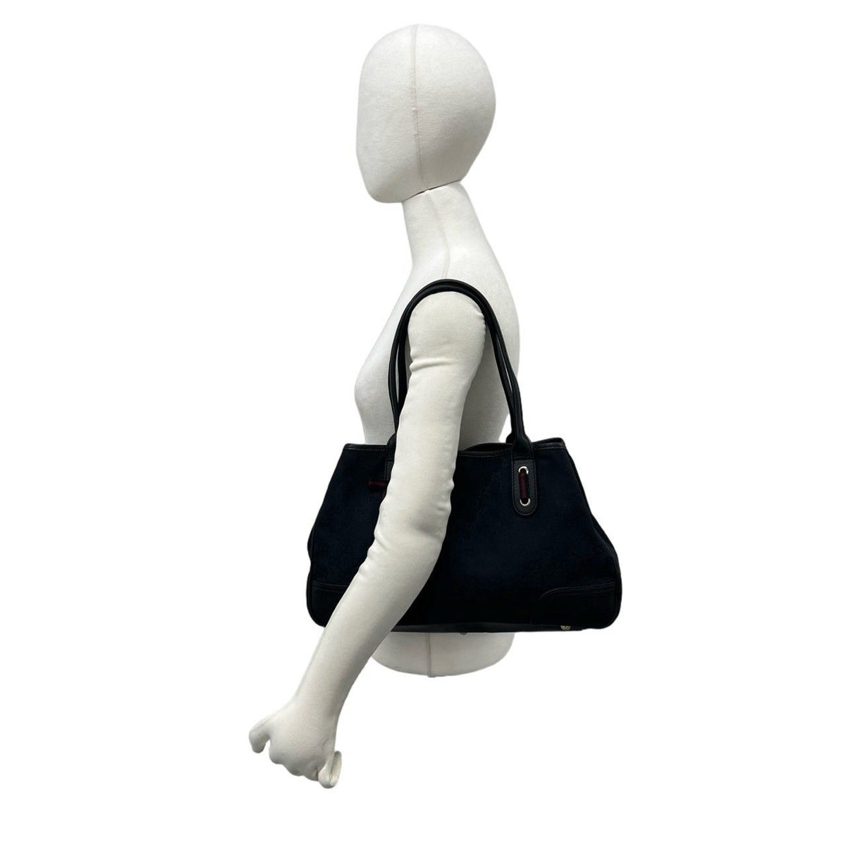 Gucci Sherry Line GG Canvas Pattern Leather Tote Bag Black — view 2