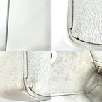 Celine Shoulder Bag Sangle Leather White Gold — view 6