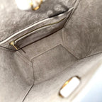 Celine Shoulder Bag Sangle Leather White Gold — view 4