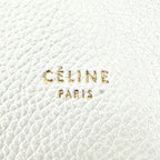 Celine Shoulder Bag Sangle Leather White Gold — view 5