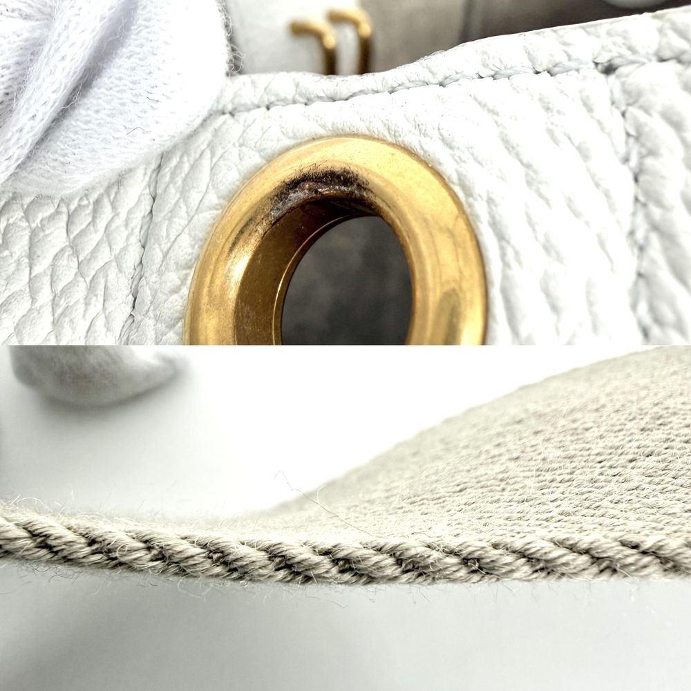 Celine Shoulder Bag Sangle Leather White Gold — view 8