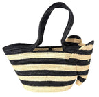 Loewe Handbag Elephant Basket Bag Small Shoulder Anagram Border Raffia Leather — view 2