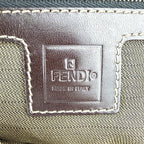 Fendi Tote Zucca Zipper Shoulder Bag Canvas Leather Brown Gold — view 5