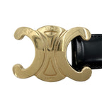 Celine Belt Triomphe Simple 85 Leather Black Gold — view 4