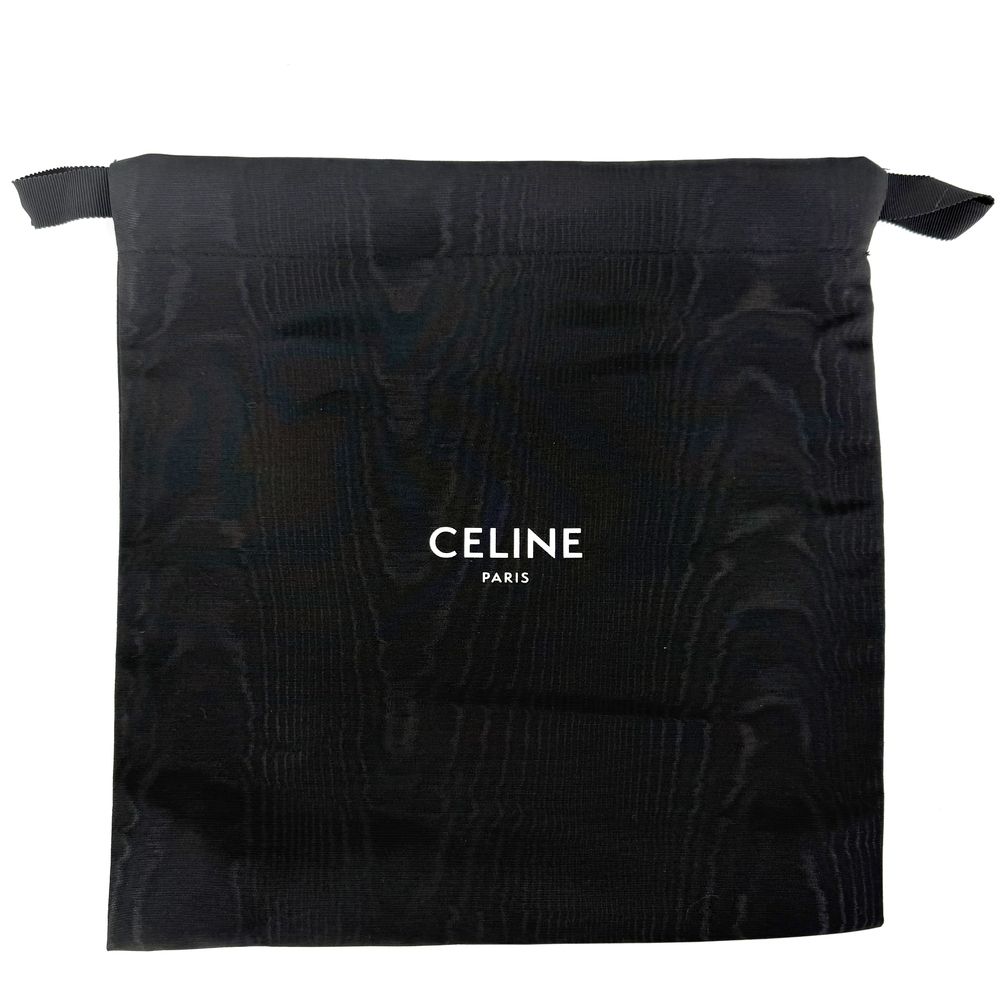 Celine Shoulder Bag Small Baguette Triomphe Brown Canvas Calfskin Tan Gold — view 7
