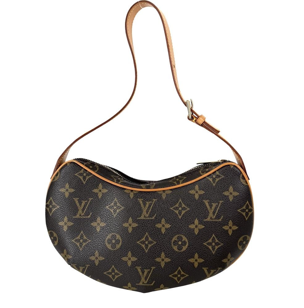 Louis Vuitton Shoulder Bag Pochette Croissant Monogram Canvas Brown Gold — view 2