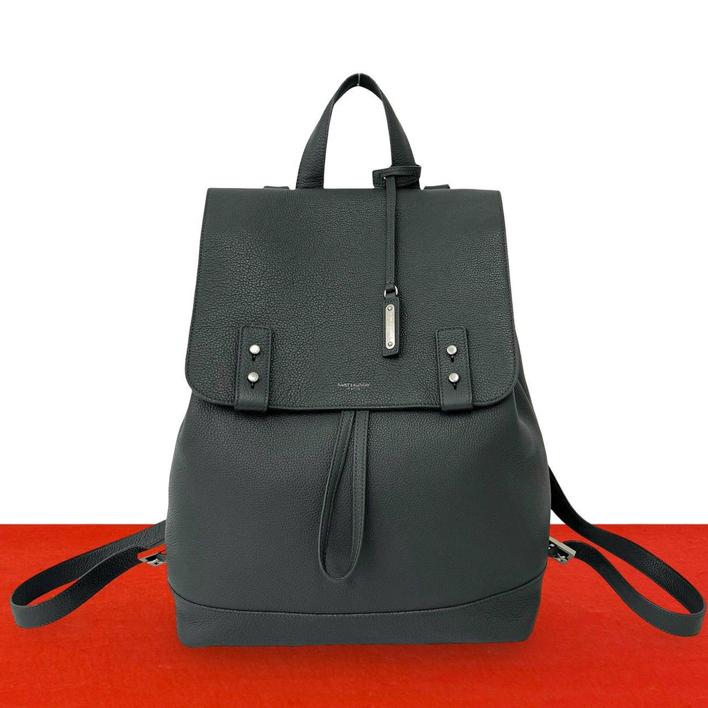 Saint Laurent Paris Sac de Jour Leather Backpack Gray