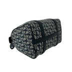 Dior with Key Trotter Pattern Canvas Leather Mini Boston Bag Navy — view 7