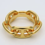 Hermes Scarf Ring Chaine D'ancre Metal Gold — view 4