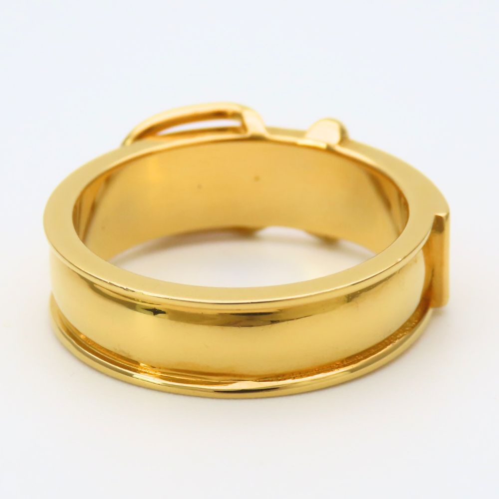 Hermes Scarf Ring Ceinture Metal Gold Plated — view 4