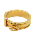 Hermes Scarf Ring Ceinture Metal Gold Plated