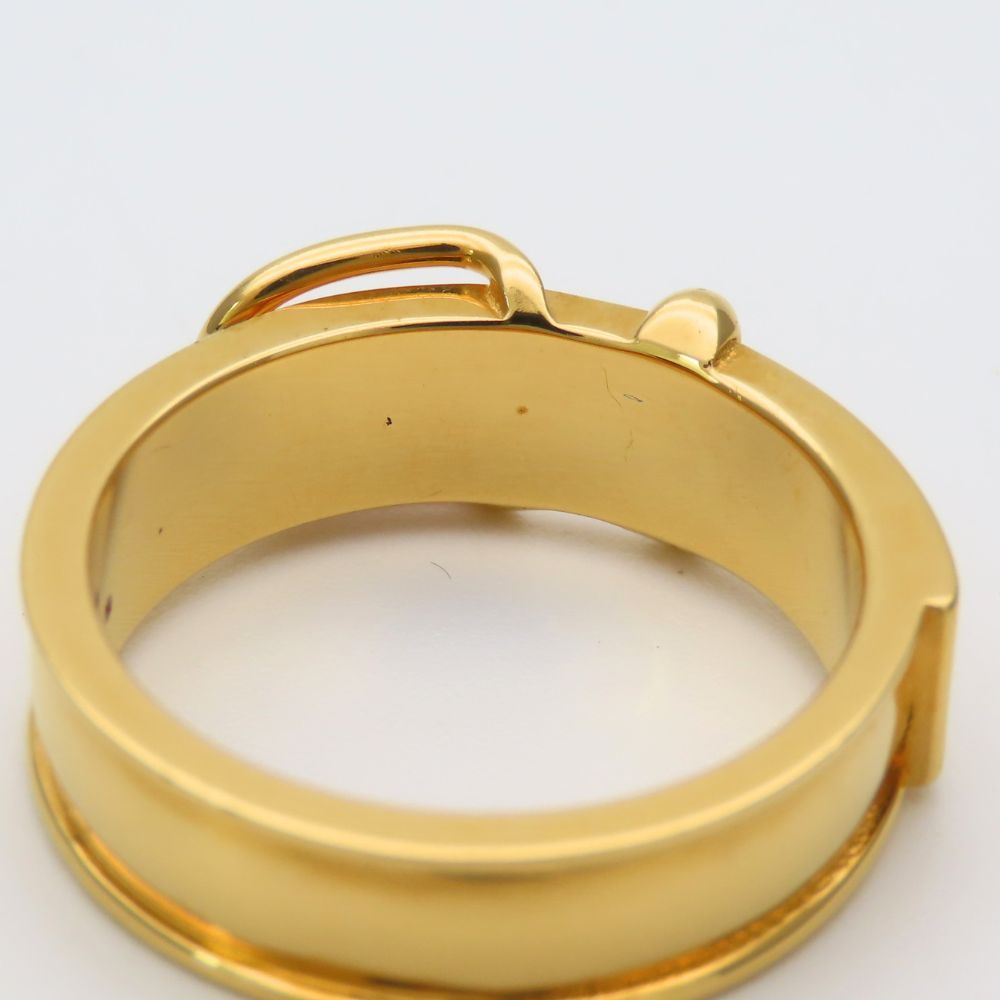 Hermes Scarf Ring Ceinture Metal Gold Plated — view 5