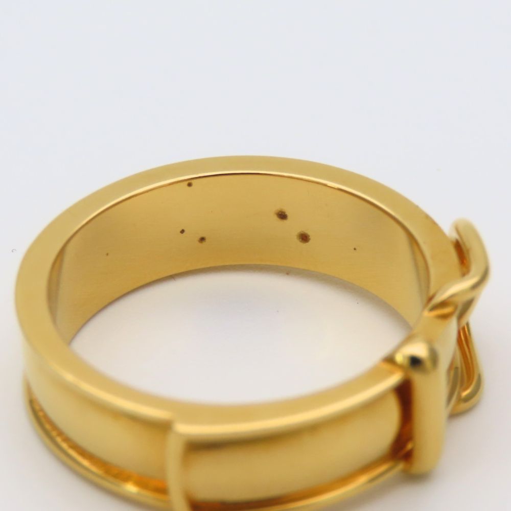 Hermes Scarf Ring Ceinture Metal Gold Plated — view 6