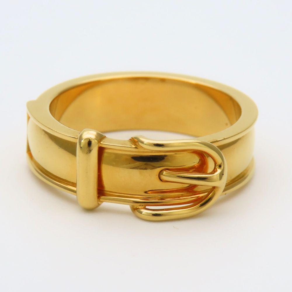 Hermes Scarf Ring Ceinture Metal Gold Plated — view 2