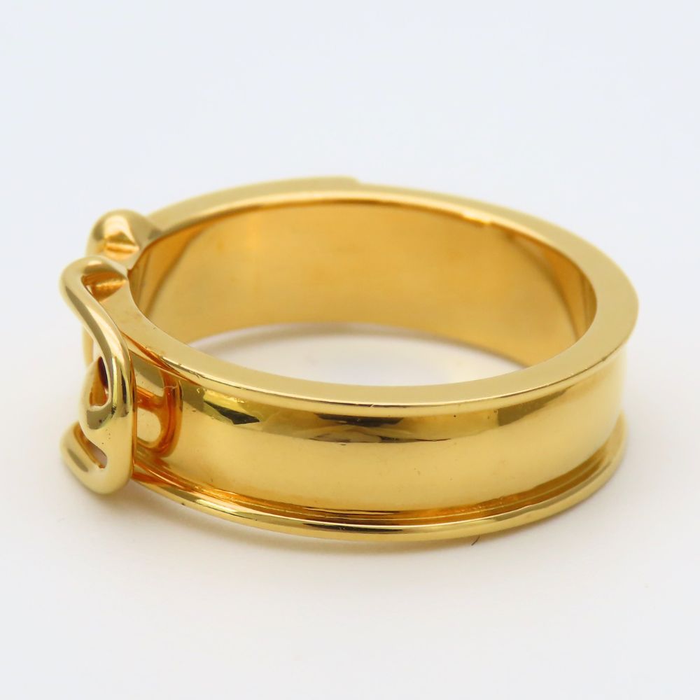 Hermes Scarf Ring Ceinture Metal Gold Plated — view 3