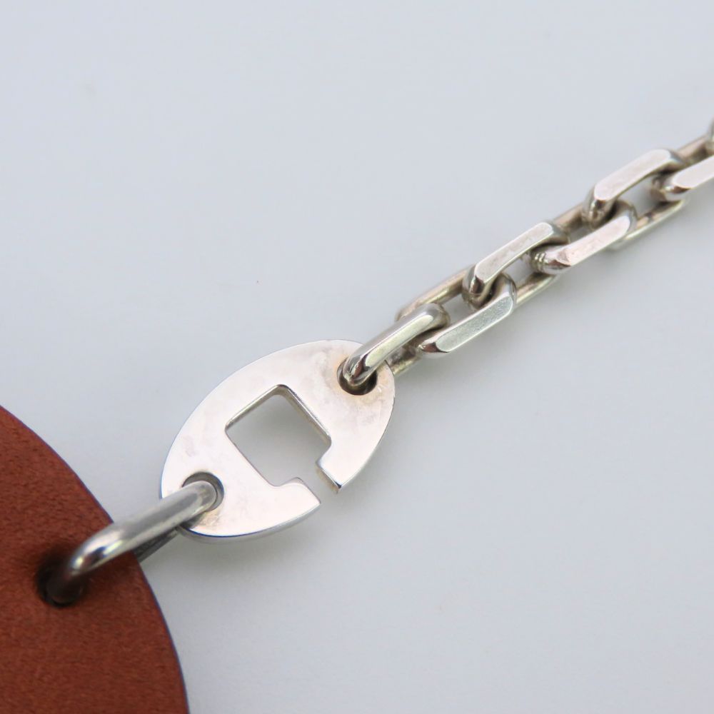 Hermes Bag Charm Horse Leather 925 Sterling Silver Brown Animal — view 6