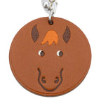Hermes Bag Charm Horse Leather 925 Sterling Silver Brown Animal — view 2