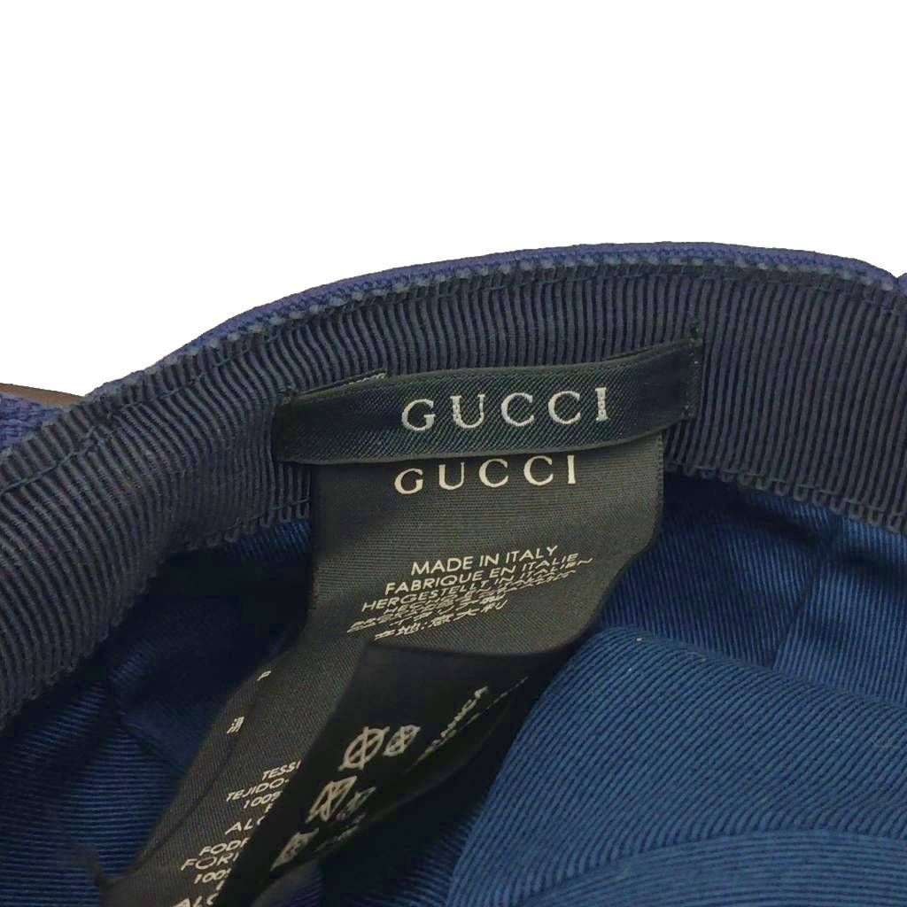 Gucci Interlocking G Sherry Line Cap M 58 Navy Hat — view 4