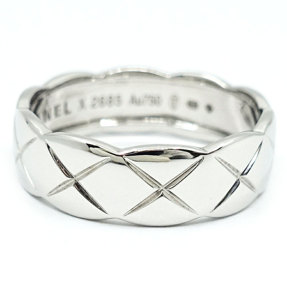 Chanel 18K White Gold Coco Crush Ring Medium Model — view 8