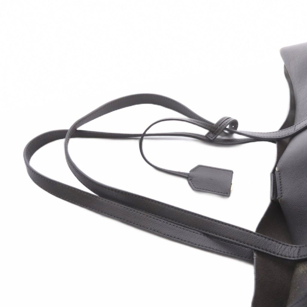 Saint Laurent Paris Tote Bag Leather Charcoal Gray — view 7
