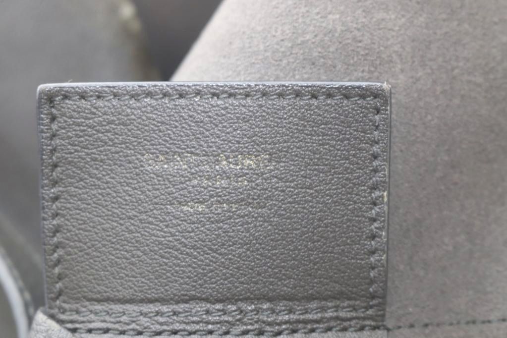 Saint Laurent Paris Tote Bag Leather Charcoal Gray — view 3