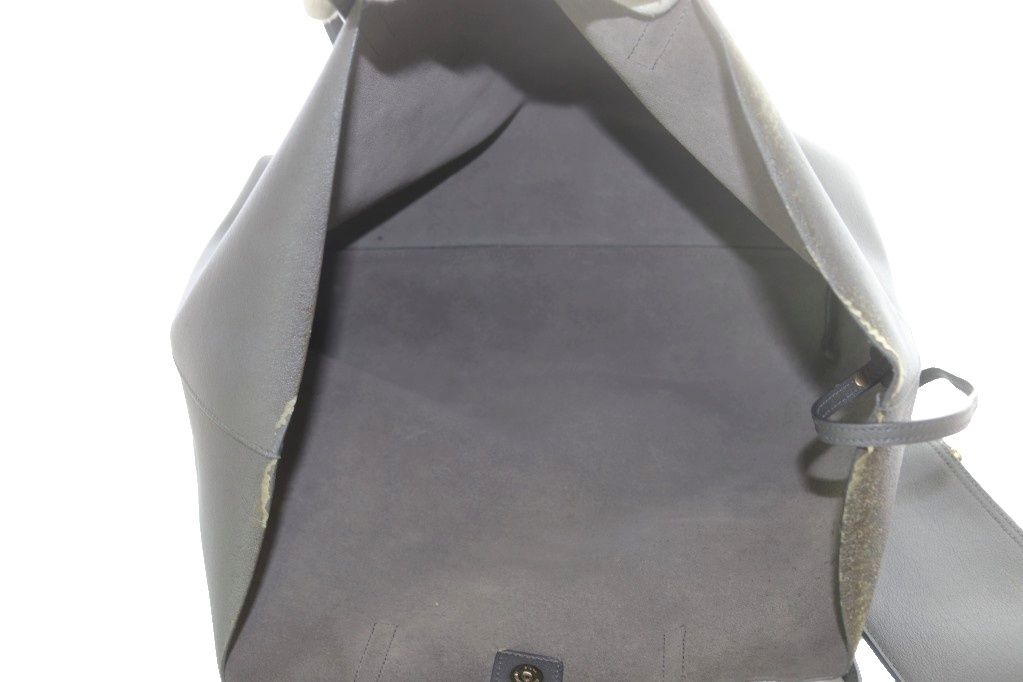 Saint Laurent Paris Tote Bag Leather Charcoal Gray — view 4