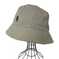 Prada Vintage Gabardine Bucket Hat L Logo Embroidery Thick Ivory