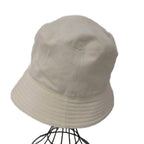 Prada Vintage Gabardine Bucket Hat L Logo Embroidery Thick Ivory — view 3