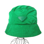 Prada Re-Nylon Bucket Hat Green Hat Triangle Logo — view 2