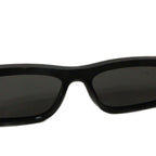Prada Sunglasses Eyewear Icon Metal Plaque Square Logo Color Lens Black — view 5