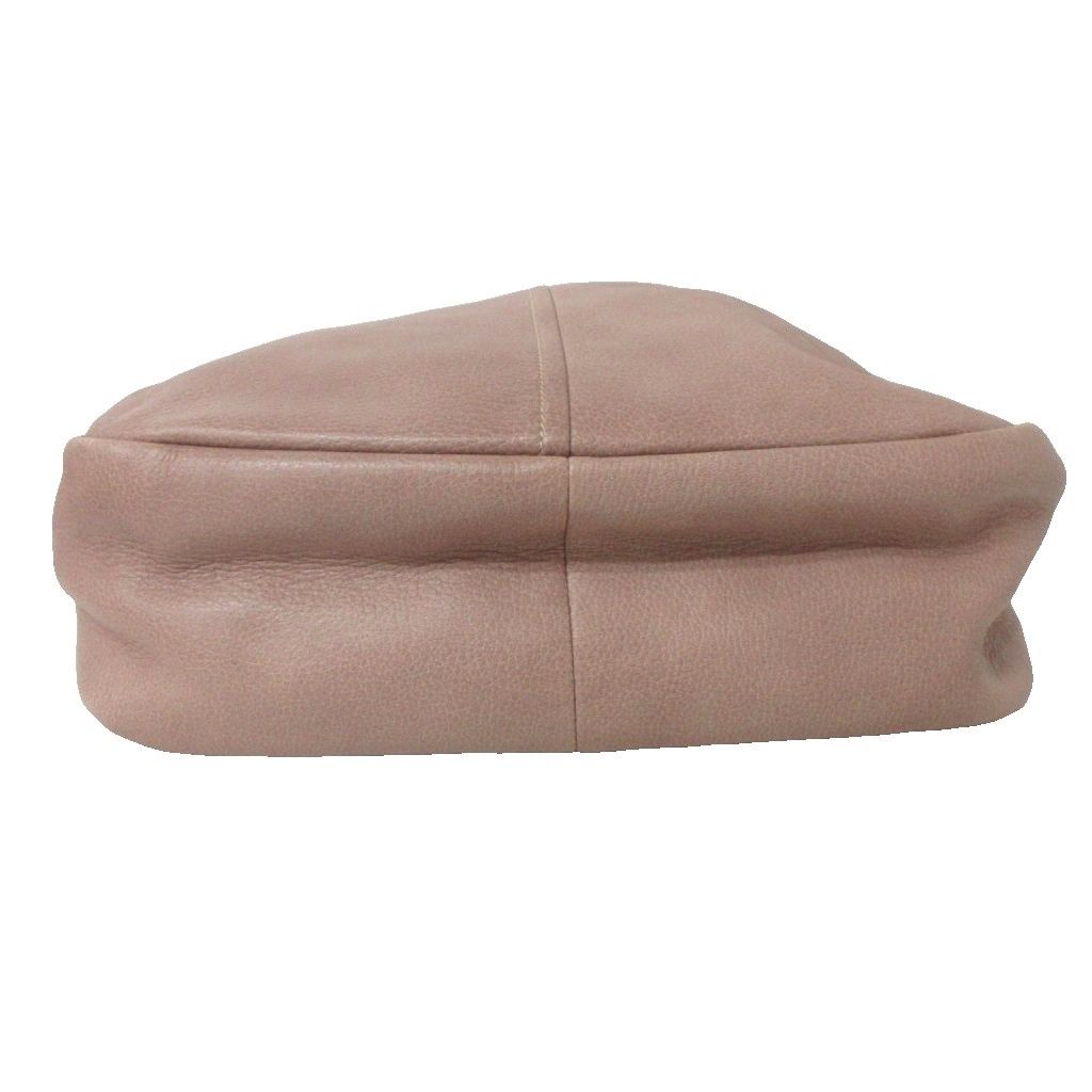 Prada Handbag Half Moon Leather Logo Strap Zip Closure Pink — view 5