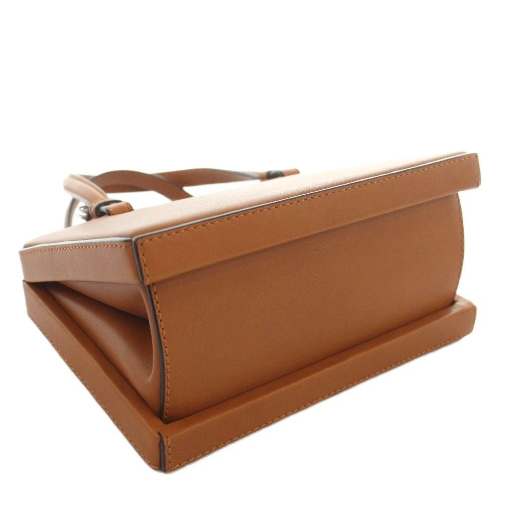Loewe Postal Small Bag Hand Anagram Logo Solid Leather Brown — view 7