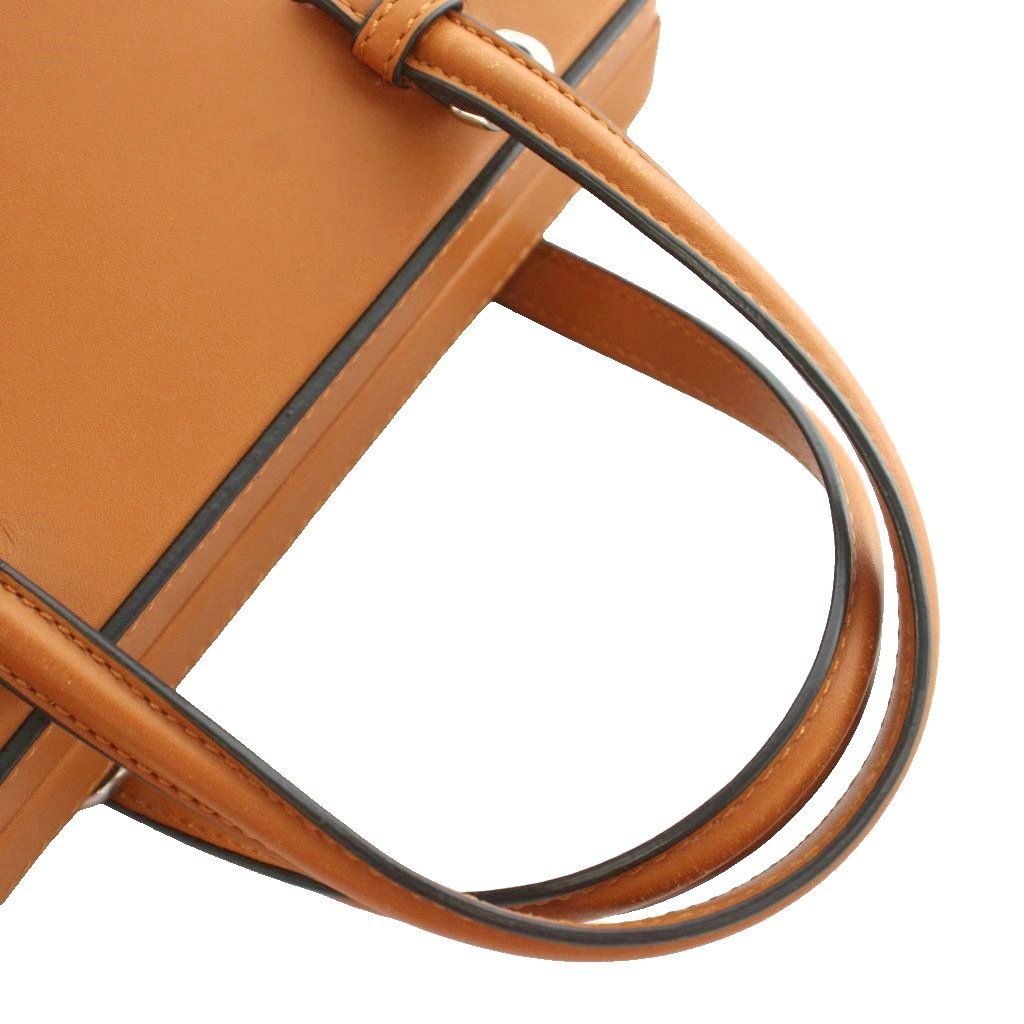 Loewe Postal Small Bag Hand Anagram Logo Solid Leather Brown — view 6