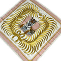 Hermes Scarf Carre 70 Ivory Light Pink Multi Vintage Tigre Royal