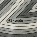 Hermes Scarf Carre 90 White Gray L'art du Temari — view 2