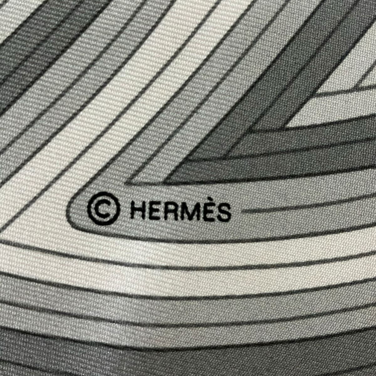 Hermes Scarf Carre 90 White Gray L'art du Temari — view 2