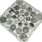 Hermes Scarf Carre 90 White Gray L'art du Temari