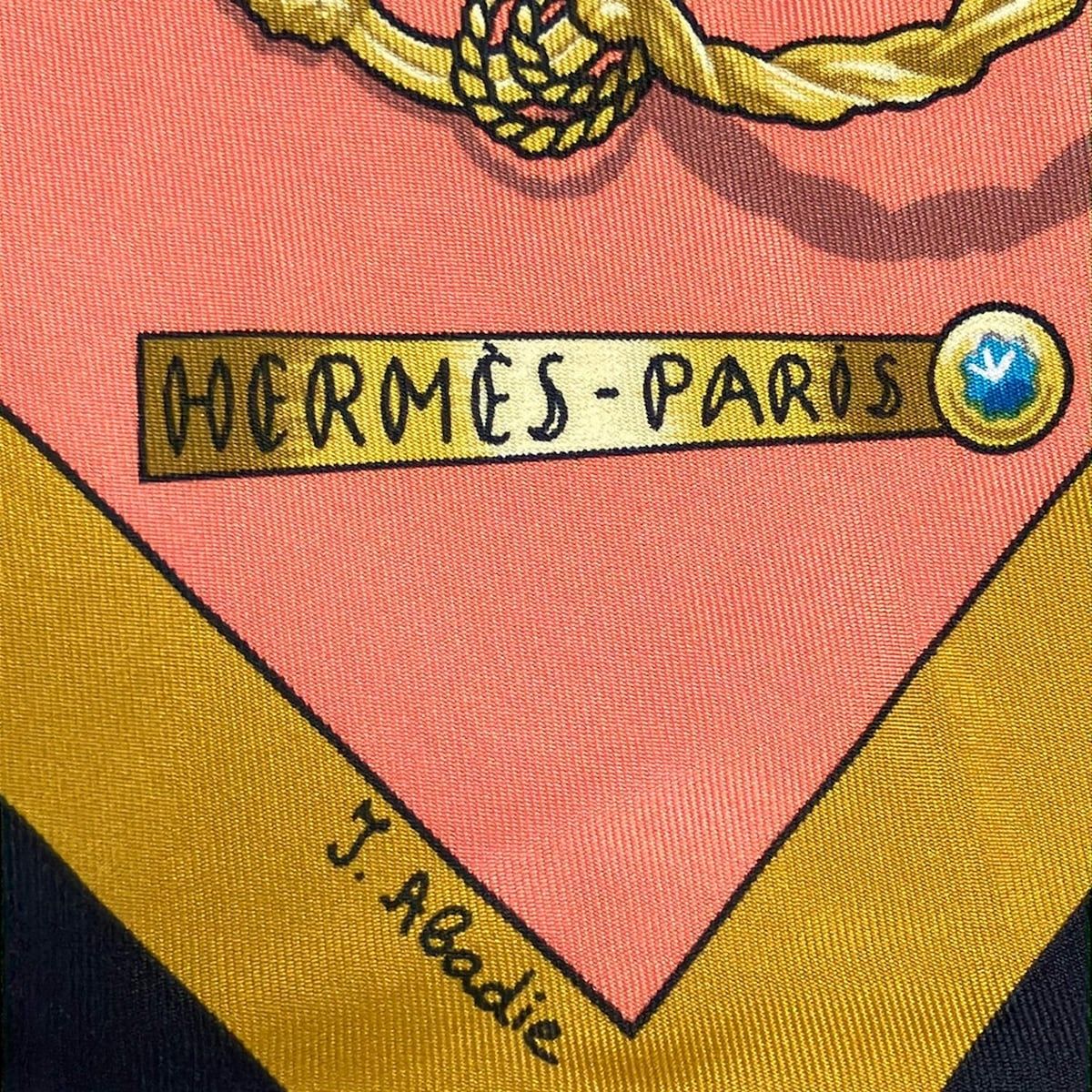 Hermes Scarf Carre 90 Pink Black Multi Bri SE de Charme — view 2