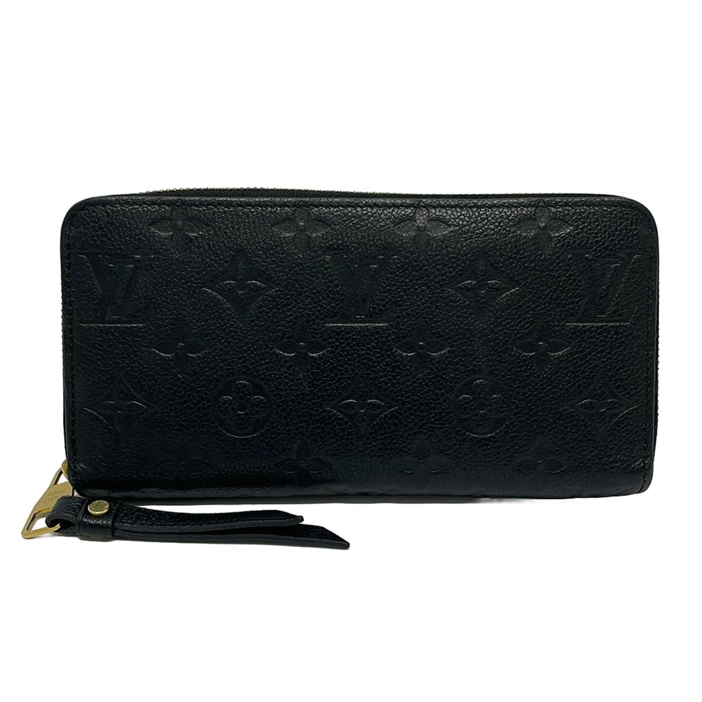 Louis Vuitton Wallet Monogram Empreinte Zippy Noir Leather