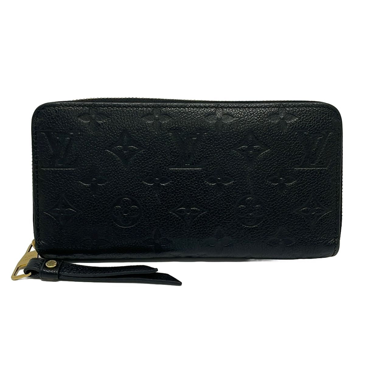 Louis Vuitton Wallet Monogram Empreinte Zippy Noir Leather