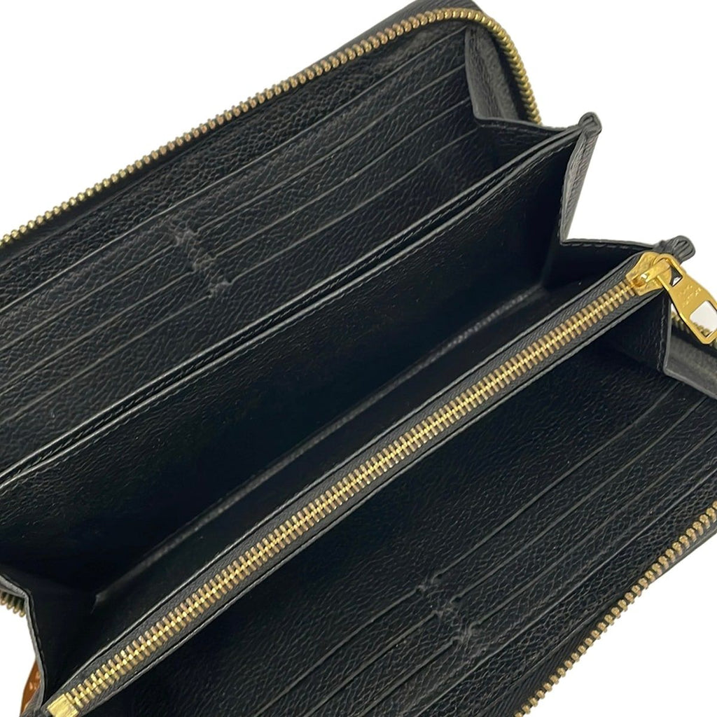 Louis Vuitton Wallet Monogram Empreinte Zippy Noir Leather — view 3