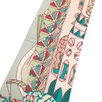 Hermes Twilly Exposition Universelle Scarf Pink Green Silk — view 2