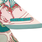 Hermes Twilly Exposition Universelle Scarf Pink Green Silk — view 4