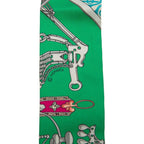 Hermes Twilly Equestrian and Chains Mors Et Gourmettes Remix Scarf Green — view 3
