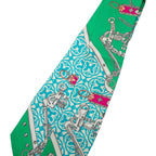 Hermes Twilly Equestrian and Chains Mors Et Gourmettes Remix Scarf Green — view 2