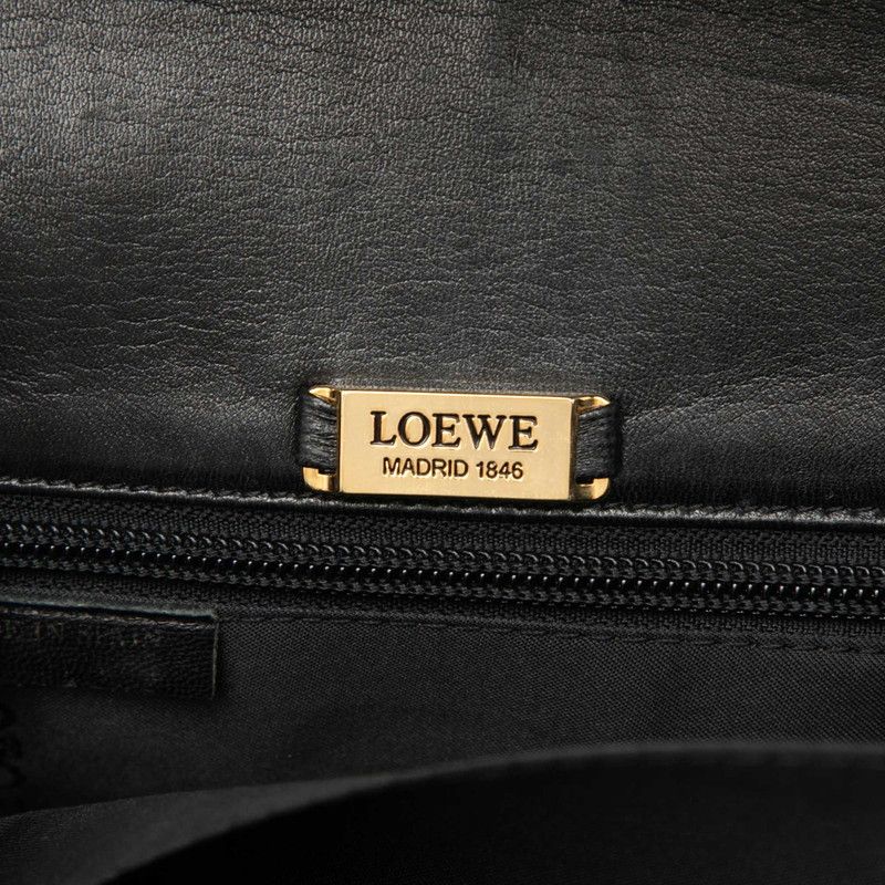 Loewe Anagram Crossbody Shoulder Bag Black Leather — view 5