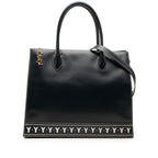 Saint Laurent Tote 2-Way Shoulder Bag Navy Leather