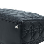 Dior Cannage Lady Dior Large 2-Way Shoulder Bag Black Leather — view 6