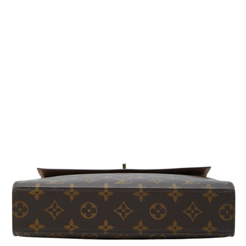 Louis Vuitton Monogram Malesherbes Handbag Brown Leather — view 3